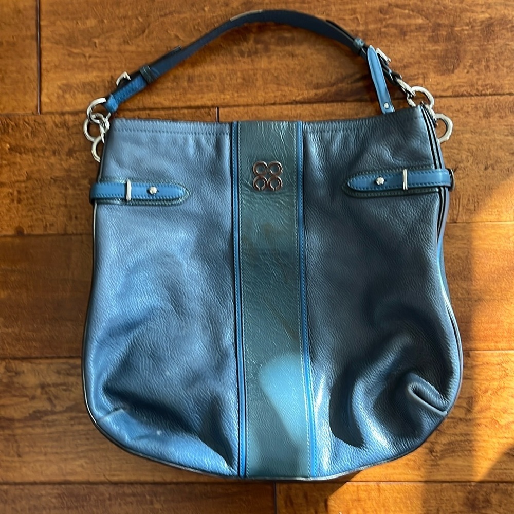 Coach Colette Blue Leather Shoulder Bag